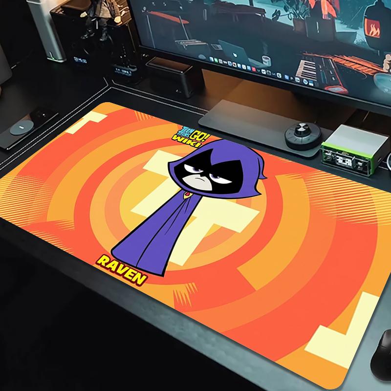 Teen Titans Mouse Pad Large Gaming Table Cushion Nonslip Laptop Tablet Big Mousepad Xxl Mat Mini Pc Playmat With Lock Edge