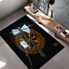 Nordic Runes and Axe Design Rug Non-slip Rug Suitable for Living Room and Bedroom Sofas.