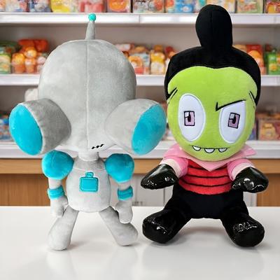 Cartoon Invader ZIM Plush Doll 3D Eyes Alien Stuffed Toys Soft Dog Animal Plushie Toy for KIds Birthday Christmas Gift
