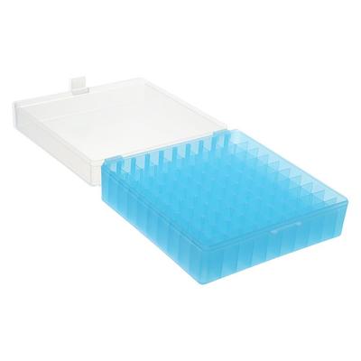 100 Blue Well 100 Well Microtube Storage Box Plastic for 1.8ml/2ml Microcentrifuge Tubes Rack Blue 140x140x50cm