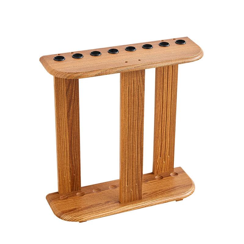 Jundingying 8-Hole Wooden Floor Pool Cue Rack