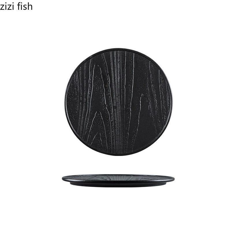 Creative Irregular Texture Ceramic Flat Plate Restaurant Pasta Dessert Plate Sashimi Plate Molecular Cuisine Specialty Tableware
