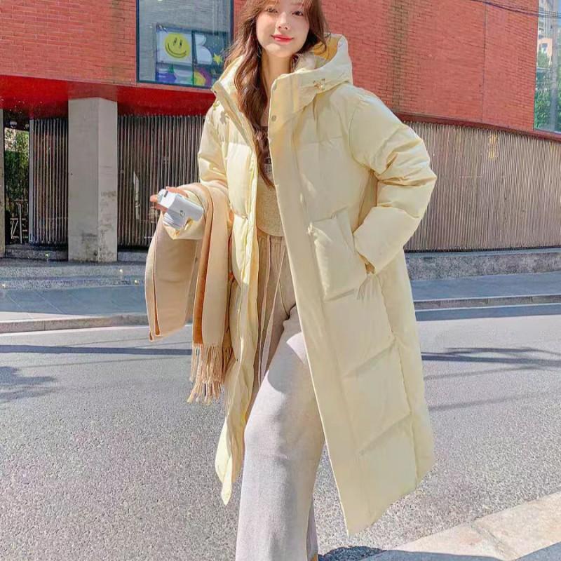Womens Extra Long Down Coat 2026 Winter Oversized Hooded Puffer Jacket 90% Duck Warm Loose Fit
