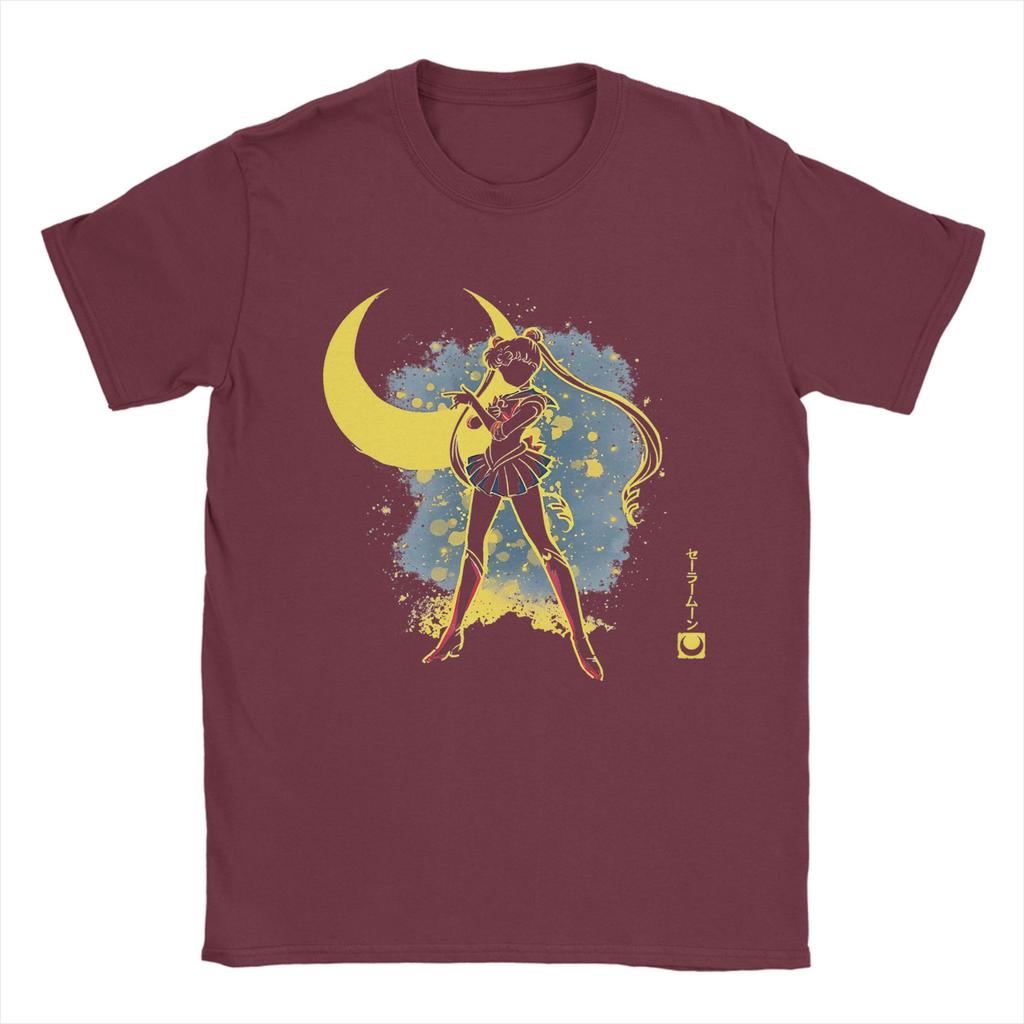 Novelty The Moon Style Tshirt Unisex Cotton Short Sleeve Sailors Moons Round Neck Summer Clothing