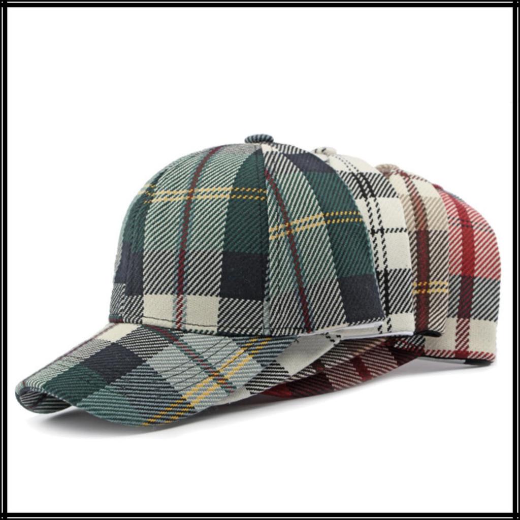 White Fang Checkered for Men and CZA330 Cap, Stylish, Casual, Trendy, Cute, Women, (Red)