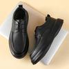 Men's shoes leather casual shoes men's new lace-up leather shoes men's platform men's shoes leather breathable super soft comfortable non-slip