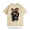 West Coast Rap Eminem 2PAC Dog Brother Rock Hip Hop Summer Cotton Short Sleeve T-Shirt Men's and Women's Loose Casual Cotton Top