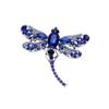 Rhinestone Gemstone Dragonfly Brooch for Women Silk Scarf Pin Insect Design Crystal Embellished Jewelry Accessory for Clothing and Bags