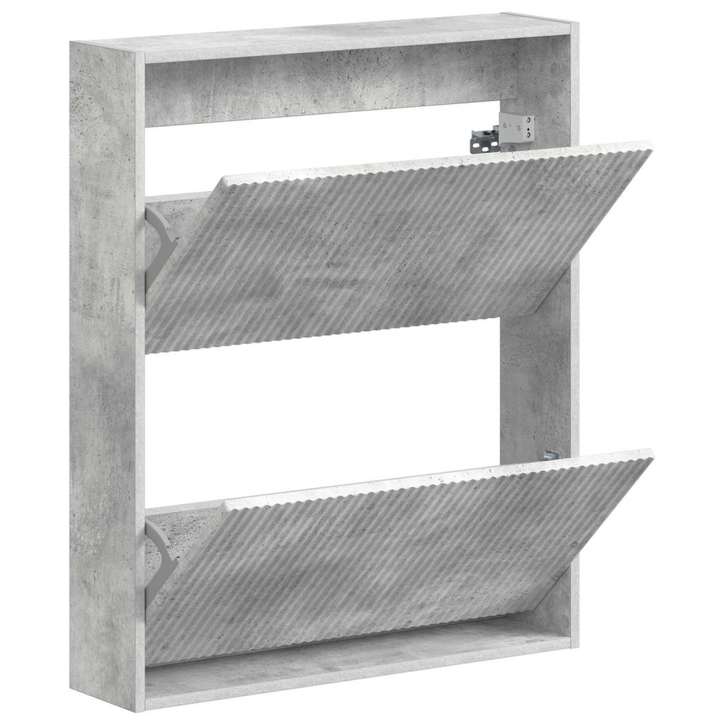 Wall mounted Shoe Cabinet ARNHEM 71 x 17 x 86 cm Concrete Grey
