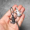 Pirate Skull Anchor Stainless Steel Jewelry Men Necklaces with Pendant for Male Women Punk Hip Hop Accessories Gifts Wholesale