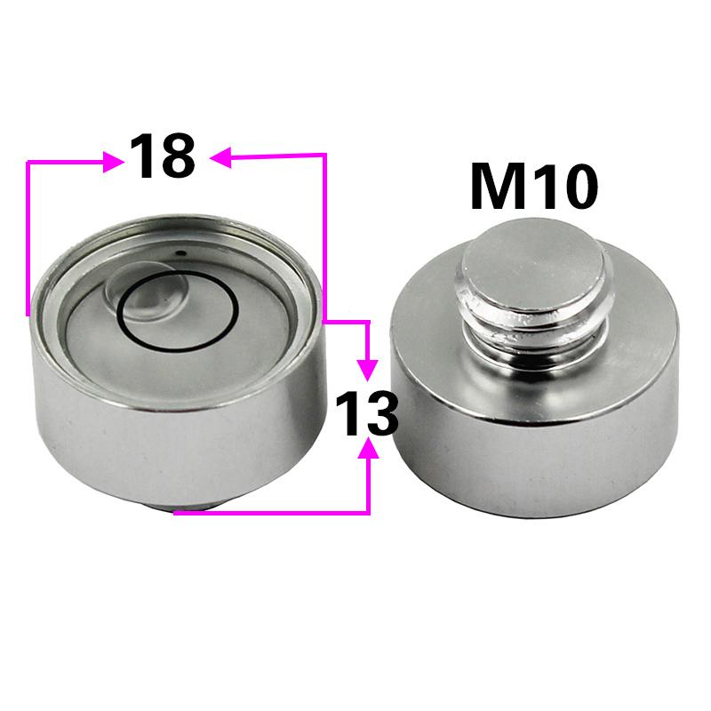 Small Bullseye Spirit Level Nivel Bubble Bead with Screw M6 M10 1/4 3/8 Inch Leveling Tool With Nail Dia 13mm 15mm 18mm1PCS