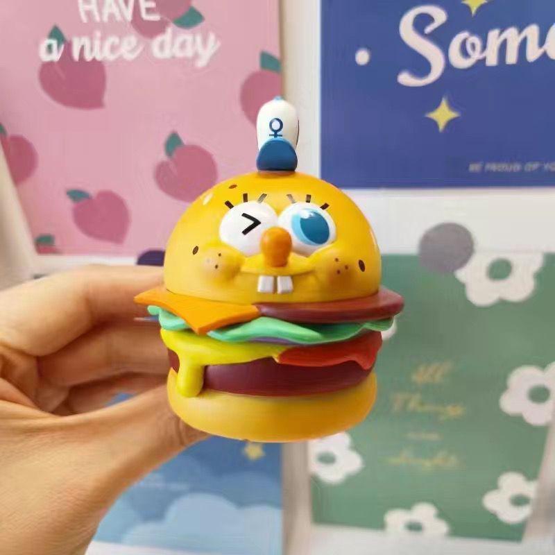 SpongeBob Burger King Krabbenrogen-Topf-Serie: Patrick & Thaddäus Figur Auto- und Schreibtisch-Dekoration