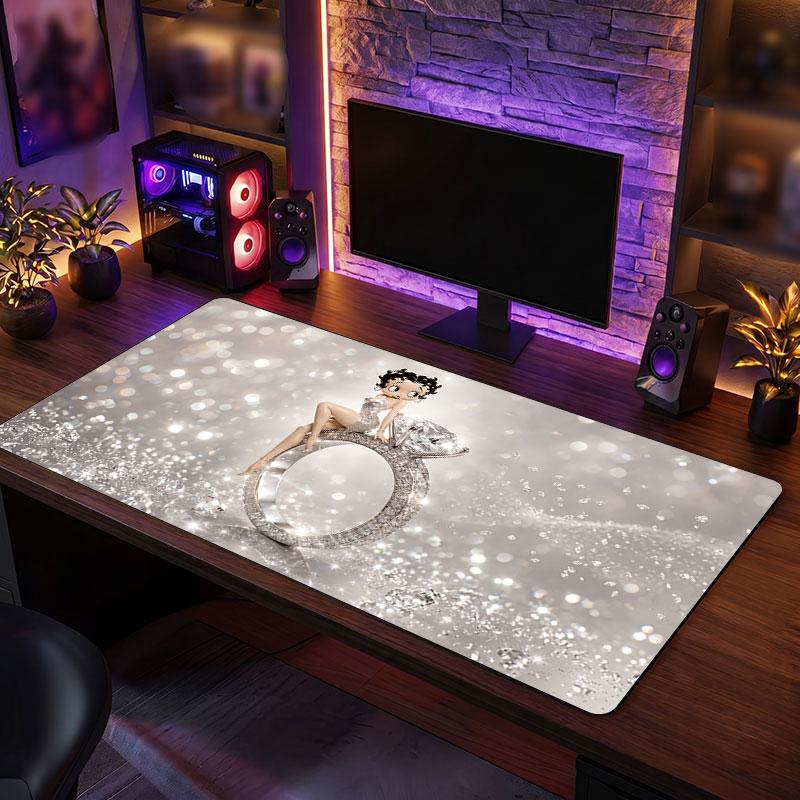 Big Mouse PadBetty Boop Extended Soft Desk Mat Gaming Office Computer Table Decor Mat