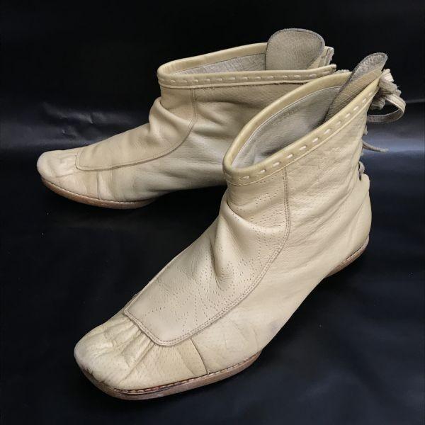 

Au BANNISTER Genuine Leather Lace Up Short Boots Beige Women’s Size 23.5 24.5