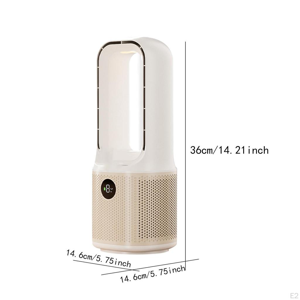 Bladeless Desk Fan 9 Adjustable Speeds USB Rechargeable Tabletop for Living Room