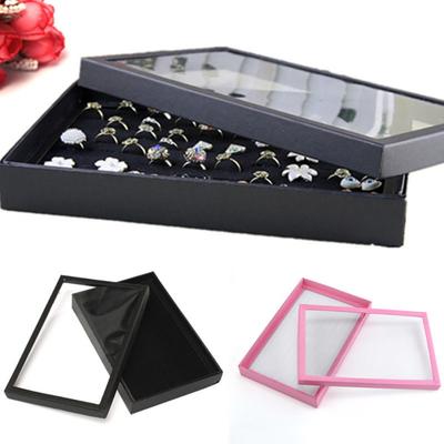100 Slots Ring Jewelry Display Tray Show Case Organizer Box Storage Holder
