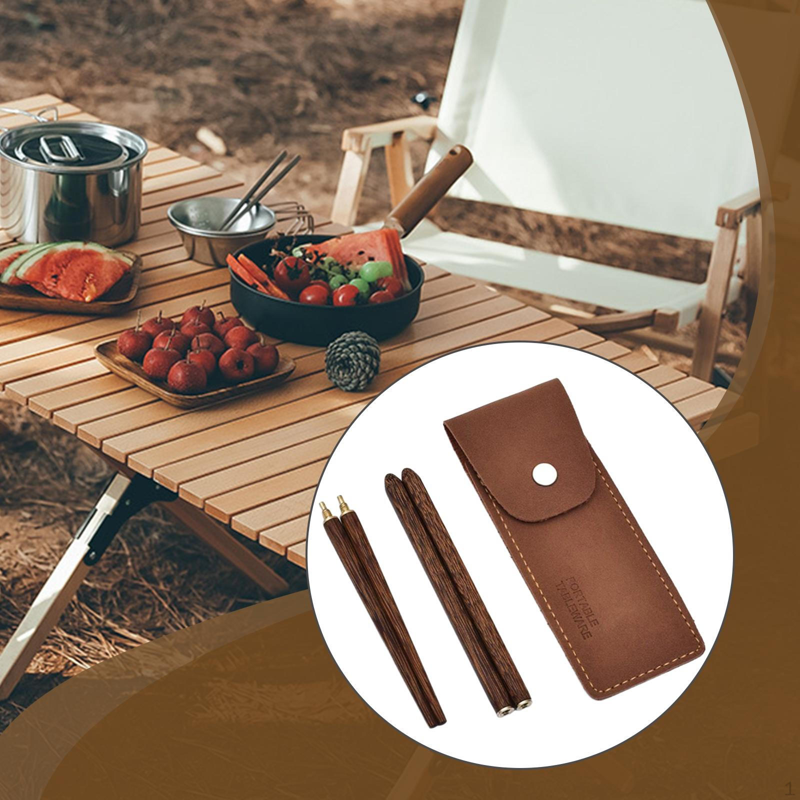 

Travel Chopsticks Outdoor Utensils Lightweight Folding Portable Cutlery with Storage Bag for