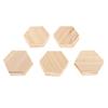 Unfinished Hexagon-Shaped Wood Pieces (25pc) – Wooden Coasters, Light Smooth to Paint, Stain,