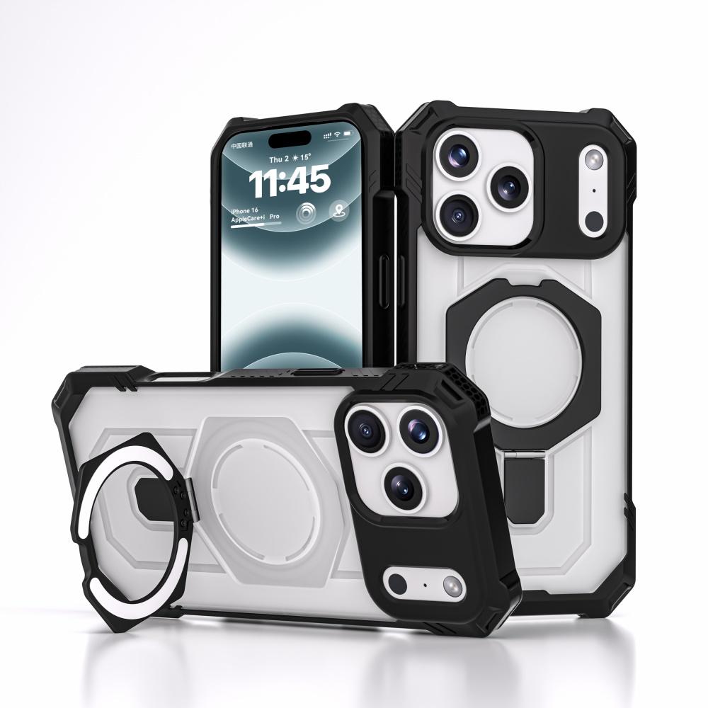 Heavy Military Armor Shockproof Case For iPhone 17 Pro Max 17 Air 17 Pro Magsafe Magnetic Ring Stand Holder Hard Cover