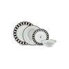 Aries Black 24 Piece Porcelain Dinner Set For 6 People