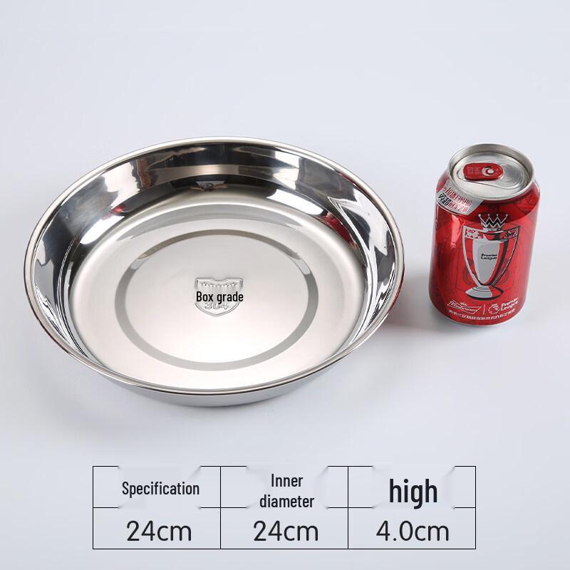 Ru Han 304 Stainless Steel Round Dinner Plate