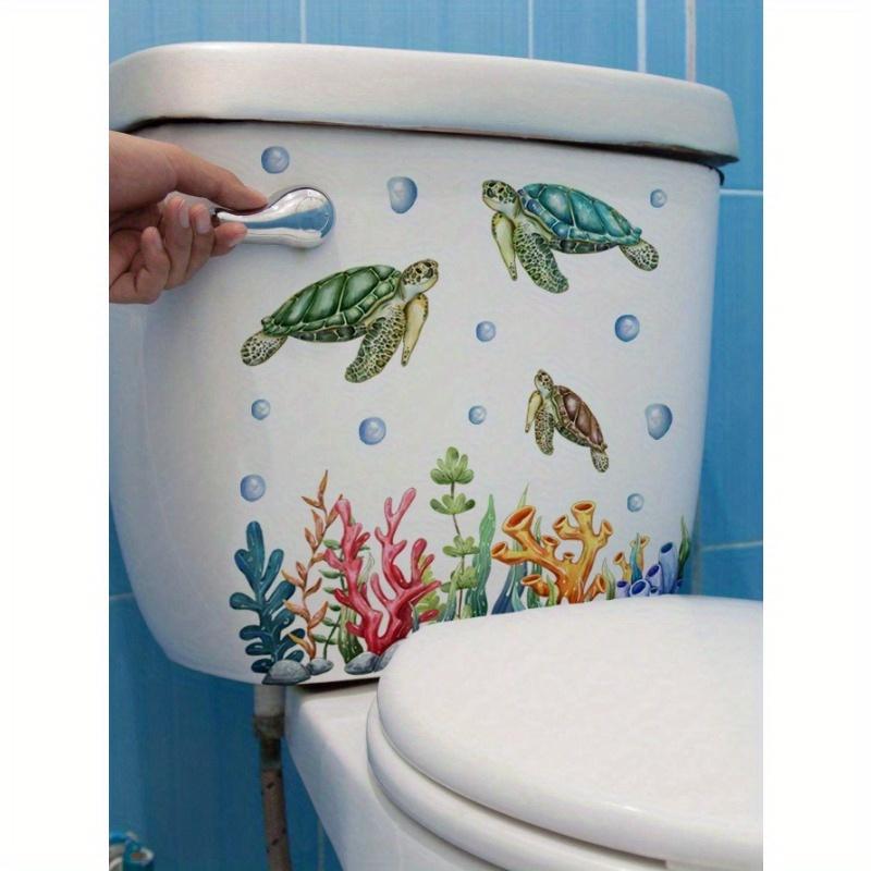 

1pc Turtle Pattern Toilet Lid Decal, Stickers, Wall Decal, Vinly Decal For Home Decorations, Festival Decoration Stickers 1pcs разноцветный