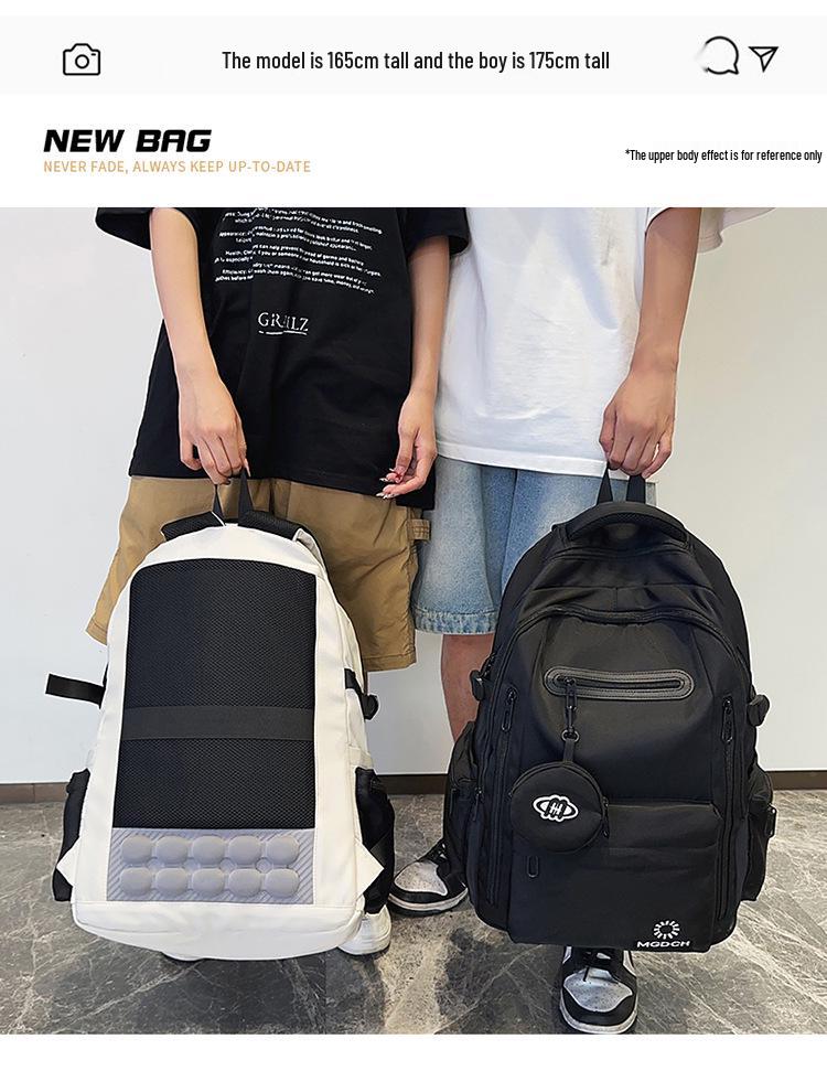 Double Shoulder Versatile Backpack for Students: Stylish, Casual, and Fresh Campus Design