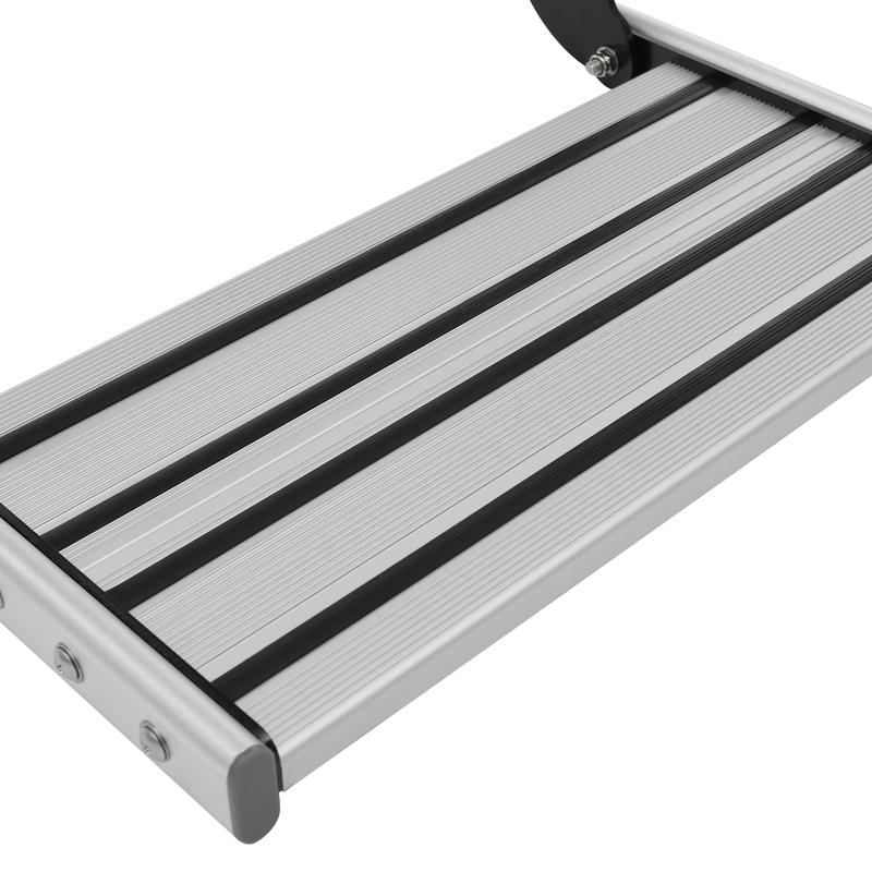 Anti Slip Folding RV Step with Auto Sensor LED Light Bar Aluminum Alloy Lightweight Step for Motorhome Night Entry