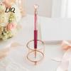 Shining Pearl Diamond Pen 5PCS Metal Ballpoint Pens, with Sparkling Rhinestone Decor, Elegant Top Smooth Press Mechanism Writing Pen, for Kids Adults
