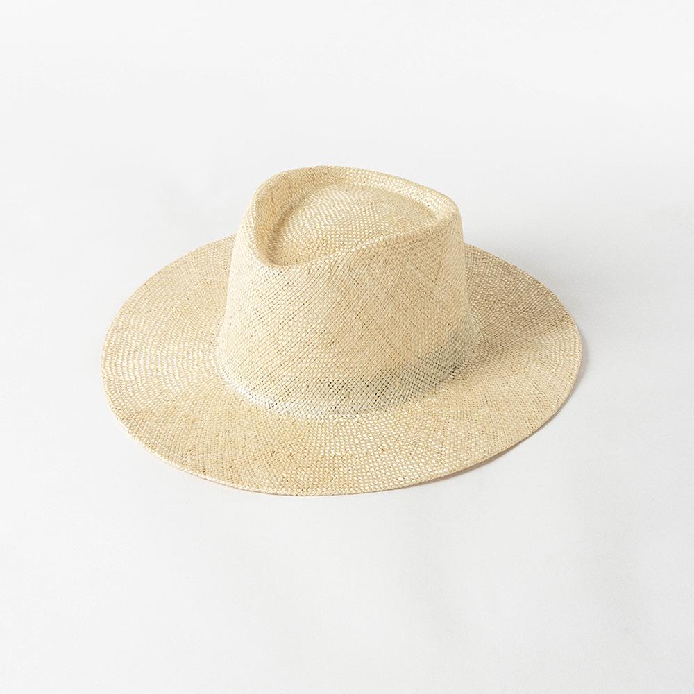 Women's Summer Hat Wide Brim Panama Hats Sisal Hemp Straw Hats Summer Fedoras DIY Church Wedding Party Hat Base Jazz Top Sun Hat