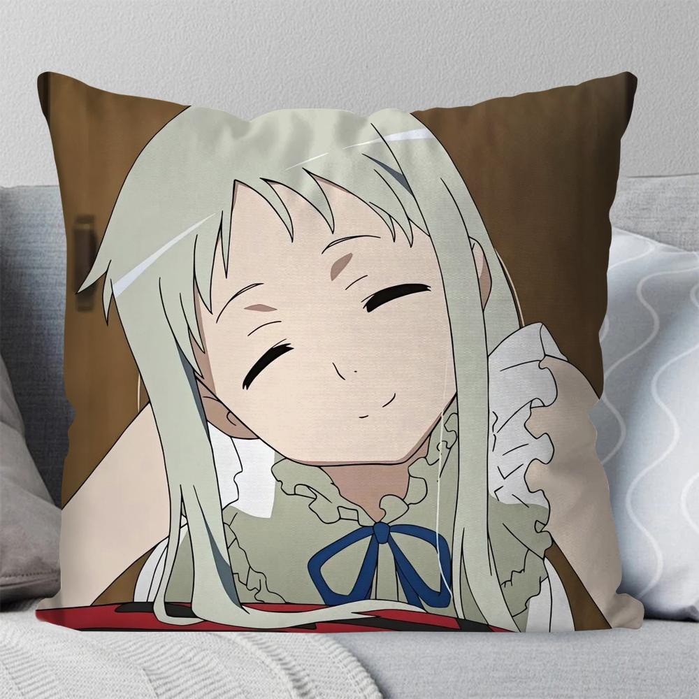 Honma Meiko Animation Secret Base Pillow Case Square Pillow Bedroom Sofa Leisure ComfortCar Living Room Home Decoration 40X40