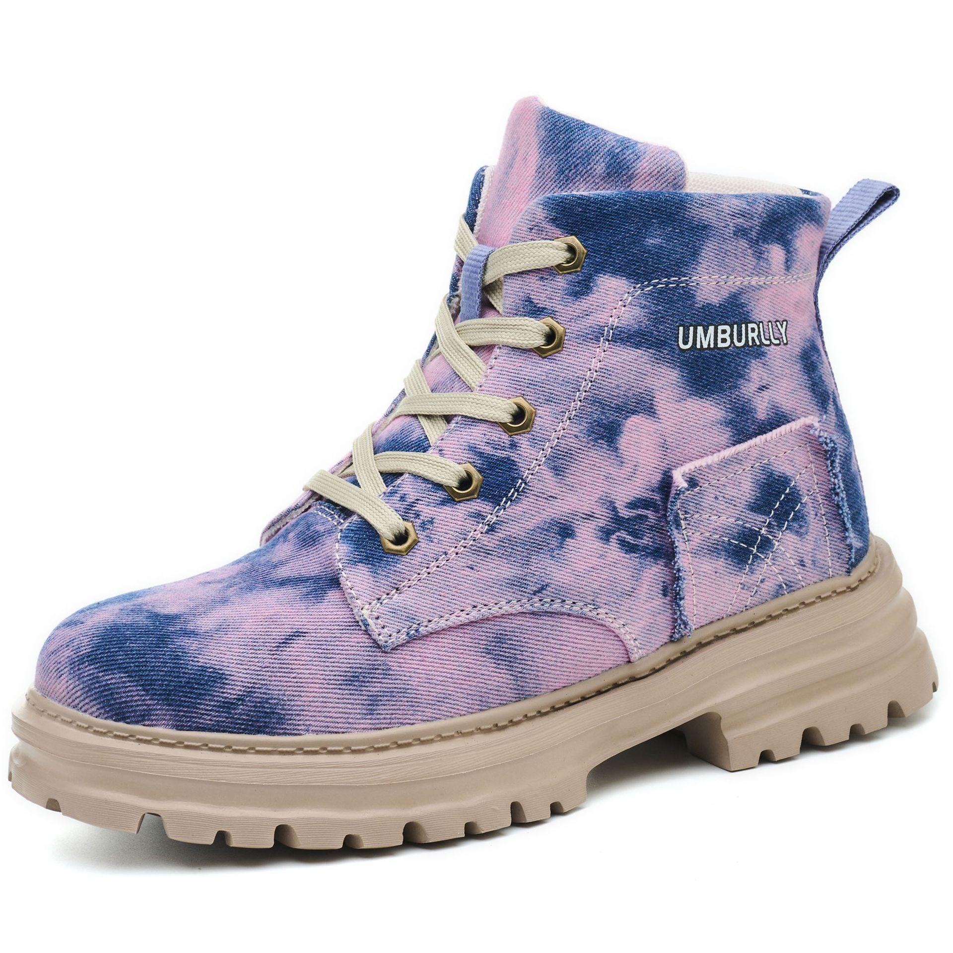 

Новая весенне-осенняя модная женская обувь с высоким берцем, обувь для трудовой защиты, защита от ударов и проколов, легкая защитная обувь, рабочая обувь Purple; 42