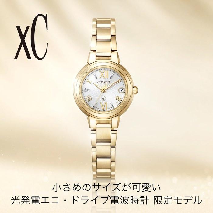 [CITIZEN] xC ES9433-56A Radio Watch Women's Gold White Amber Yellow
