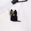 Yangyizhi 2/3Pcs Brooch Pin, Black Cat Design Lapel Decorative Badge with Standard Safety Versatile for Clothing Bags Hats Shoes