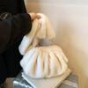Fashi Soft Plush Hobo Bags for Women Designer Fluffy Faux Fur Lady Handbag Luxury Clutch Bag Female Winter Shell Crossbody Bag
