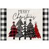 4/6 Pcs Merry Christmas Placemats 18 X 12 In Indoor Kitchen Dining Table Decorations Xmas Tree Placemats Dining Table Mats