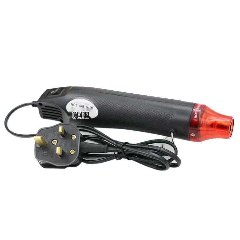 220V Flat Plug Heat Gun for Polymer Clay, Rubber Stamp Embossing, Heat Shrink Sheets, and DIY Crafting