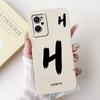 For Realme 9i 4G RMX3491 Cover For Realme 9i 4G Case Simple Fashion Luxury Letters A-Z Pattern Design Silicone Shockproof Bumper