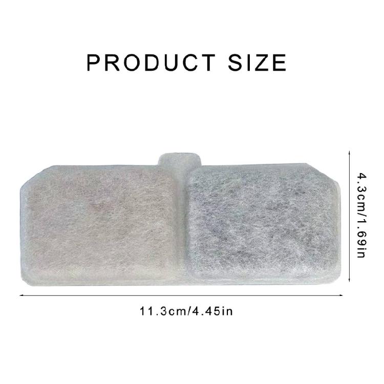 10 Piezas Sistema de Filtración Triple Mascota para Filtro de Fuente para Gato Forma Rectangular