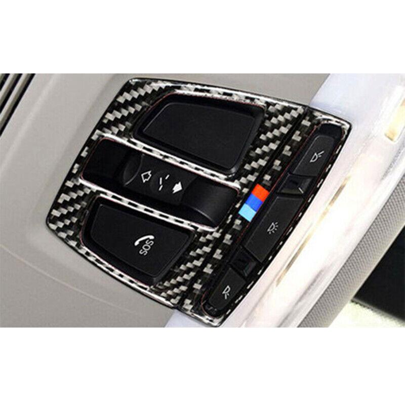 For BMW X5 X6 F15 2014-18 Real Carbon Fiber Front Reading Lamp Frame Cover Trim