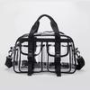 Fashion Versatile Solid Color PVC Transparent Travel Duffels 2026 New Hot Sale Zipper Simple Large Capacity Casual Shoulder Bag