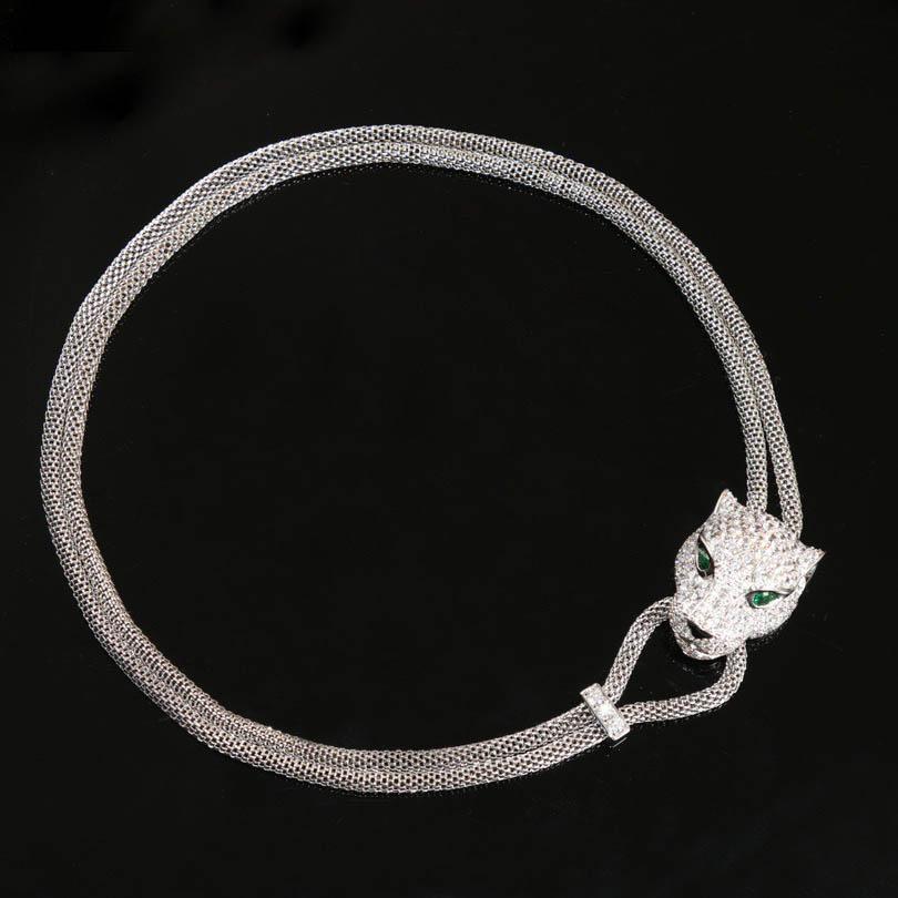 

New Vintage Hot Brand Women s Necklace Luxury Jewelry For Women Designer Pendant Fashion Leopard Diamond Women Chain Necklaces белый