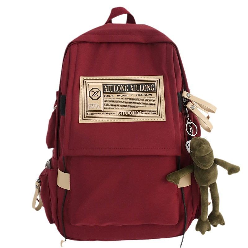 Kinder Grundschüler Mädchen Burgunderfarben Junior High School Schüler Mittelschüler Junge College-Studenten Rucksack