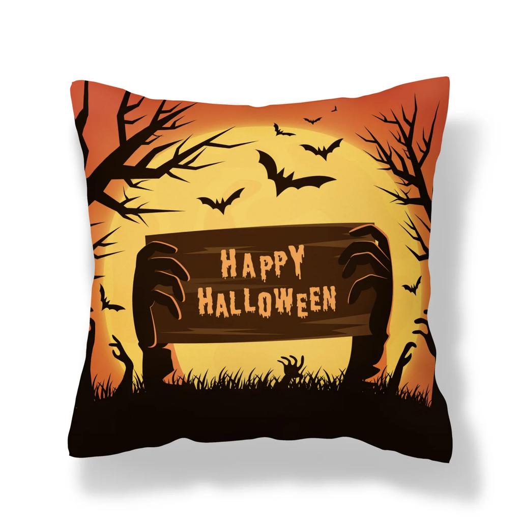 Pumpkin Collection Halloween Themed Pillowcase Sofa Cushion Cover Holiday Gift Party Decoration Home Decor