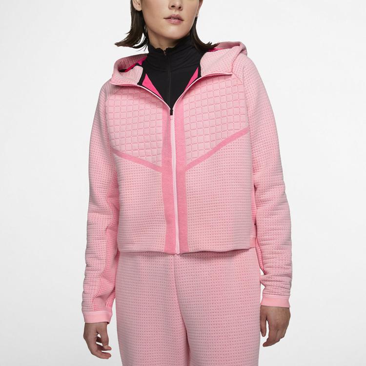 Nike Tech Pack Casual Windproof Knitted Hooded Jacket Women Jacket Pink CI9433-658