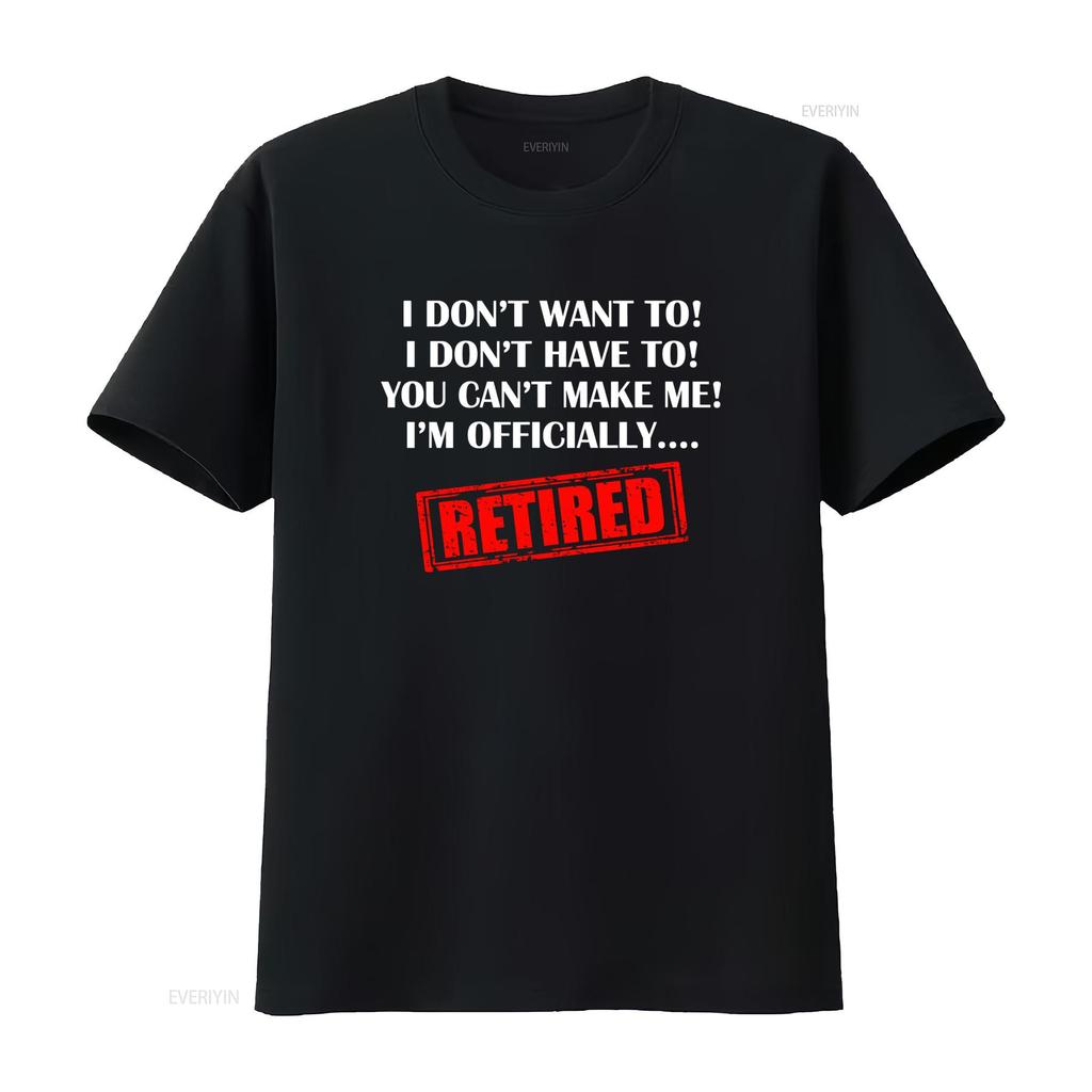 Ruhestand T-Shirt Ich will dich nicht, du kannst mich nicht zwingen, ich bin offiziell im Ruhestand Herren Lustig Rentner 65. 68. Geburtstag homme