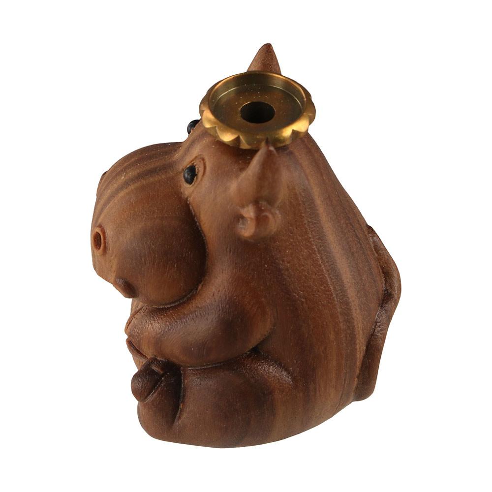 Cute Animal Inverted Incense Tray Cartoon Green Sandalwood Incense Holder  Interior