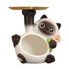 Multifunctional Resin Siamese Cats Statue Desktop Ornament for Key Storage Tray Decorative Display and Housewarming Gift