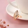Trendy Ethnic Bride Wedding Ring Luxury  Rose Gold Color Natural Zircon Boho Rings For Women Daily Fine Jewelry