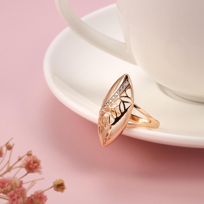 Trendy Ethnic Bride Wedding Ring Luxury  Rose Gold Color Natural Zircon Boho Rings For Women Daily Fine Jewelry